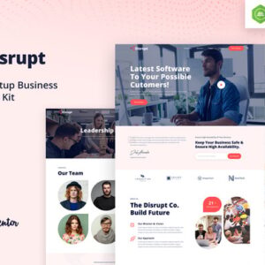 Disrupt â€“ Tech Startup Business Elementor Template Kit
