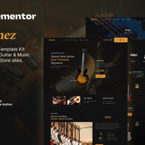Jbanez â€“ Guitar & Music Equipment Store Elementor Template Kit